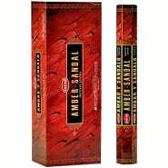 Amber-Sandal Incense Hex HEM 
