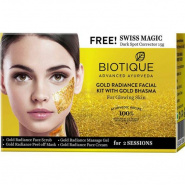 Gold Radiance Facial Kit With Gold Bhasma Facial Kits Biotique 