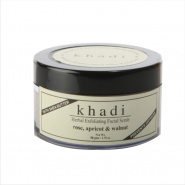 Facial scrub rose, apricot and walnut Khadi Natural
