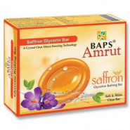 Glycerine Bathing Bar (Saffron) Baps Amrut