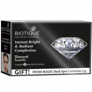 Diamond Facial Kit With Diamond Bhasma For Skin Polishing & Brightening Skin Biotique 