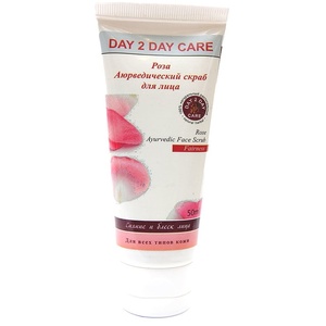 Facial scrub rose Ayurvedic exfoliating Дэй Ту Дэй Кэр