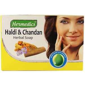 Hermedics soap with Haldi and Chandan with turmeric and sandal