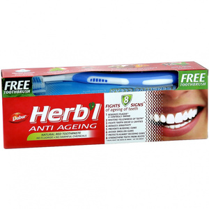 Зубная паста (антивозрастная) + зубная щетка Anti ageing toothpaste Dabur 