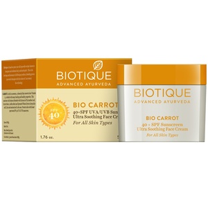 BIO CARROT 40+ SPF Sunscreen Ultra Soothing Face Cream For All Skin Types Biotique