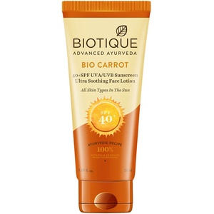 Bio Carrot Sun Screen Lotion 40 SPF for all Skin Types Biotique