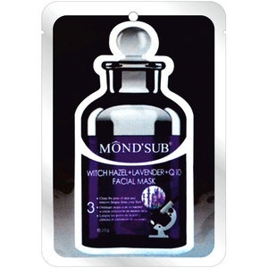 FABRIC MASK FOR FACE WITH witch hazel, LAVENDER AND Q10
