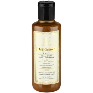 Hair Cleanser Henna & Tulsi Extra Conditioning SLS paraben free Shampoo Khadi