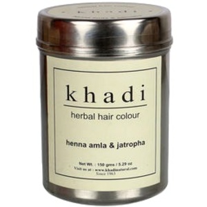 Herbal hair colour Henna Amla & Jatropha Khadi