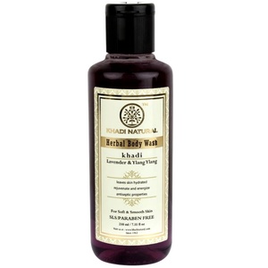 Lavender & Ylang Ylang herbal body wash SLS paraben free Khadi