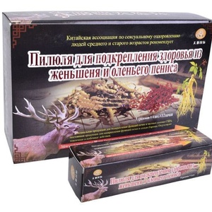 Пилюля для подкрепления здоровья из женьшеня и оленьего пениса для потенции