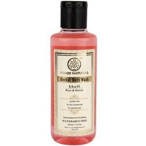Rose & Honey herbal body wash SLS paraben free Khadi