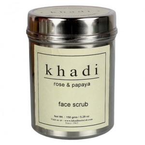 Rose & Papaya Herbal Face Scrub Khadi Natural