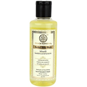 Sandal & Turmeric herbal body wash SLS paraben free Khadi