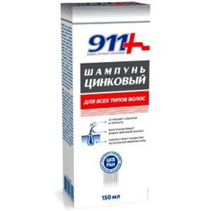 Шампунь 911 Цинковый  при себорее,псориазе, перхоти 