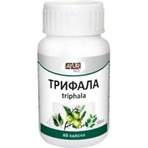 Капсулы "Трифала" общеукрепляющие / Triphala Ayur Plus